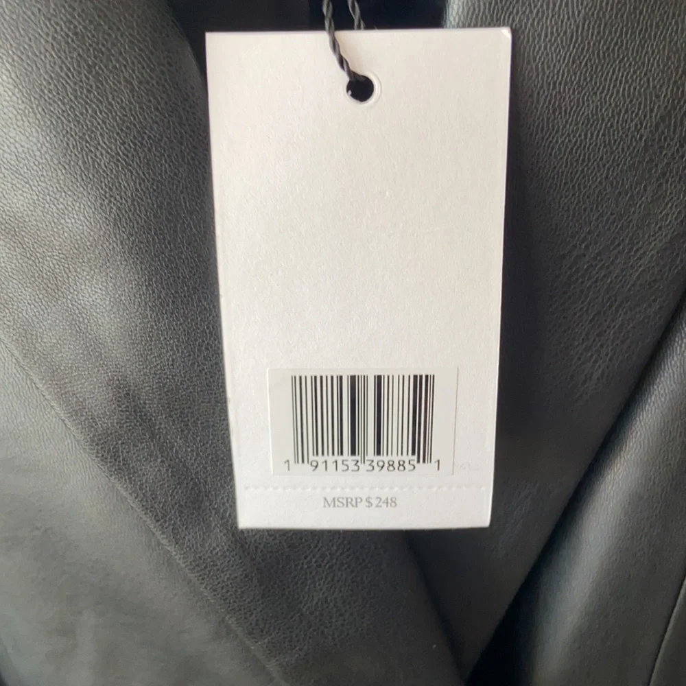 S Jason Wu Faux Leather Vest With Belt Black - Picture 6 of 10